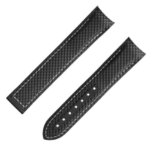 两件式表带 - 黑色橡胶表带，搭配折叠表扣，适用于海马系列海洋宇宙600米腕表 - 032CVZ009738