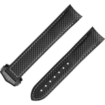 两件式表带 - 黑色橡胶表带，搭配折叠表扣，适用于海马系列海洋宇宙600米腕表 - 032CVZ009738