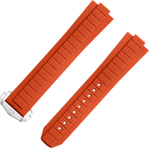 两件式<span class="nowrap">表带</span> - 橙色橡胶表带，搭配折叠表扣，适用于海马系列海洋宇宙600米腕表 - 032Z021357W