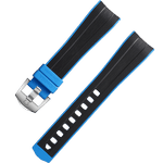 两件式表带 - 黑色橡胶表带，搭配针扣，适用于海马系列海洋宇宙Ultra Deep腕表 - 032Z017231