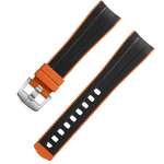 两件式表带 - 黑色橡胶表带，搭配针扣，适用于海马系列海洋宇宙Ultra Deep腕表 - 032Z017365