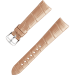 两件式表带 - 亮面米色鳄鱼皮表带，搭配针扣 - 032CUZ013034