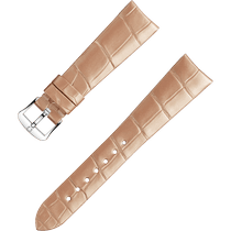 两件式表带 - 亮面米色鳄鱼皮表带，搭配针扣 - 032CUZ013034