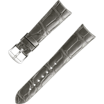 两件式表带 - 亮面灰色鳄鱼皮表带，搭配针扣 - 032CUZ013036