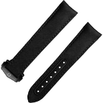 两件式<span class="nowrap">表带</span> - 黑色织物表带，搭配折叠表扣，适用于超霸系列“月之暗面”腕表 - 032Z020830W