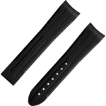 两件式<span class="nowrap">表带</span> - 黑色橡胶表带，搭配折叠表扣，适用于超霸系列“月之暗面”腕表 - 032Z016654W