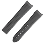 两件式<span class="nowrap">表带</span> - 灰色橡胶表带，搭配折叠表扣，适用于超霸系列“月之暗面”腕表 - 032Z021285W