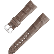 两件式表带 - 灰棕色鳄鱼皮表带，搭配针扣 - 032CUZ009386