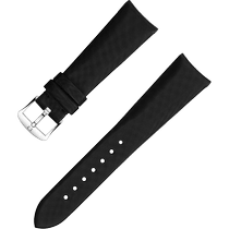 两件式表带 - 科技缎面黑色表带，搭配针扣 - 032CWZ010000