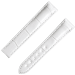 两件式<span class="nowrap">表带</span> - 白色鳄鱼皮表带，搭配折叠表扣 - 98000346W