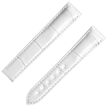 两件式<span class="nowrap">表带</span> - 白色鳄鱼皮表带，搭配折叠表扣 - 98000346W