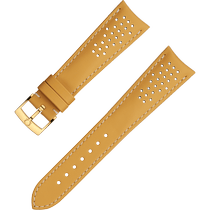 两件式<span class="nowrap">表带</span> - 黃色皮表带，搭配针扣 - 032CUZ010014W