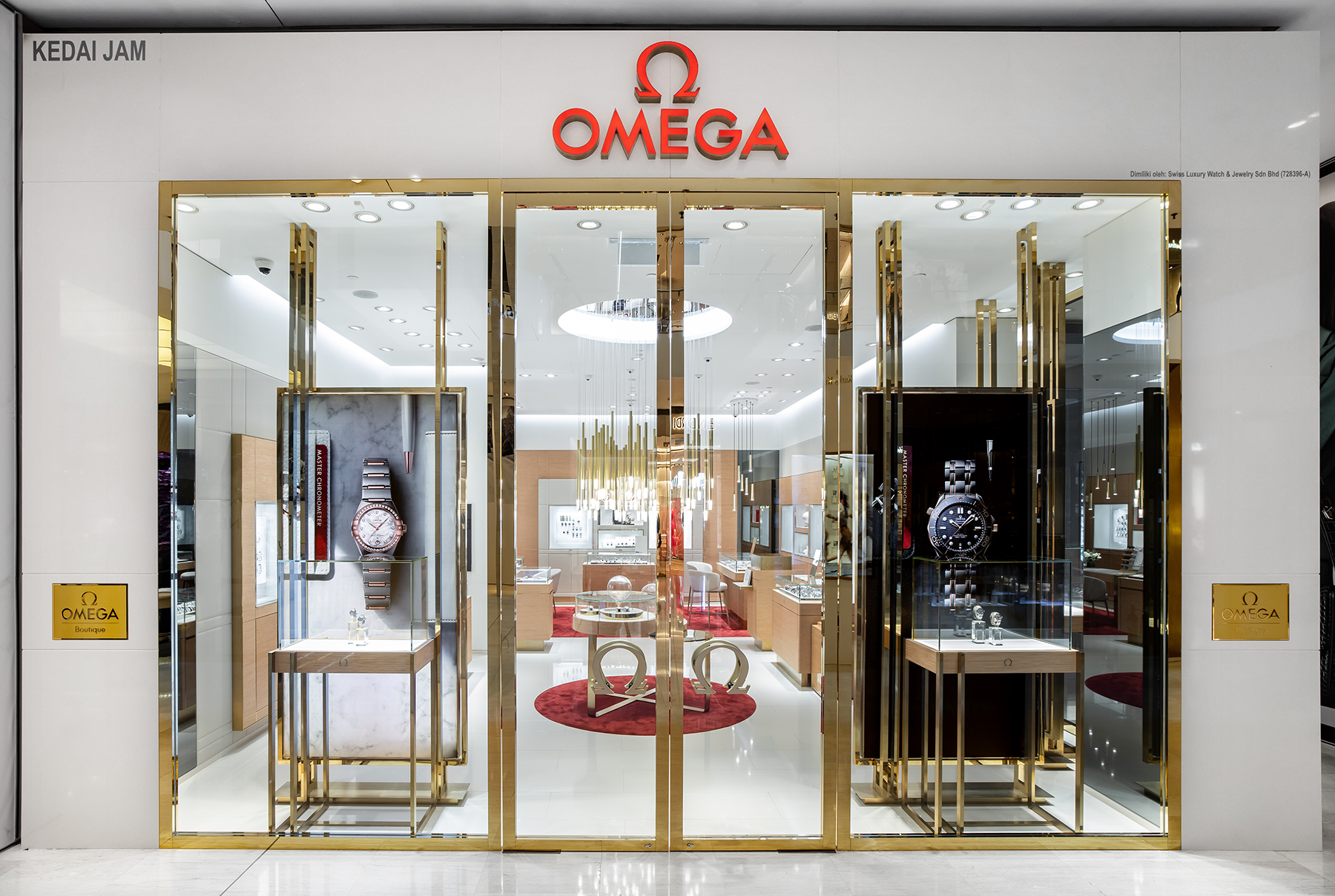 OMEGA Boutique Pavilion Kuala Lumpur<br />2/F<br />Lot. 2.38.00<br />168 Jalan Bukit Bintang 55100 Kuala Lumpur