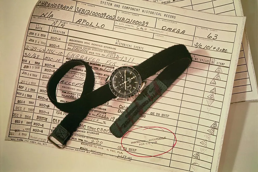 Nasa archive picture of the Speedmaster Moonwatch