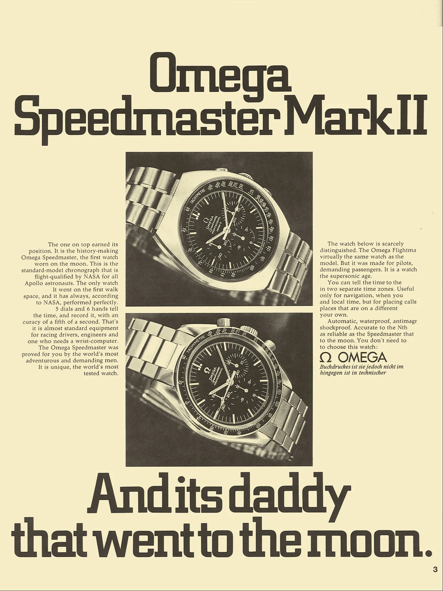 Vintage OMEGA advertisement
