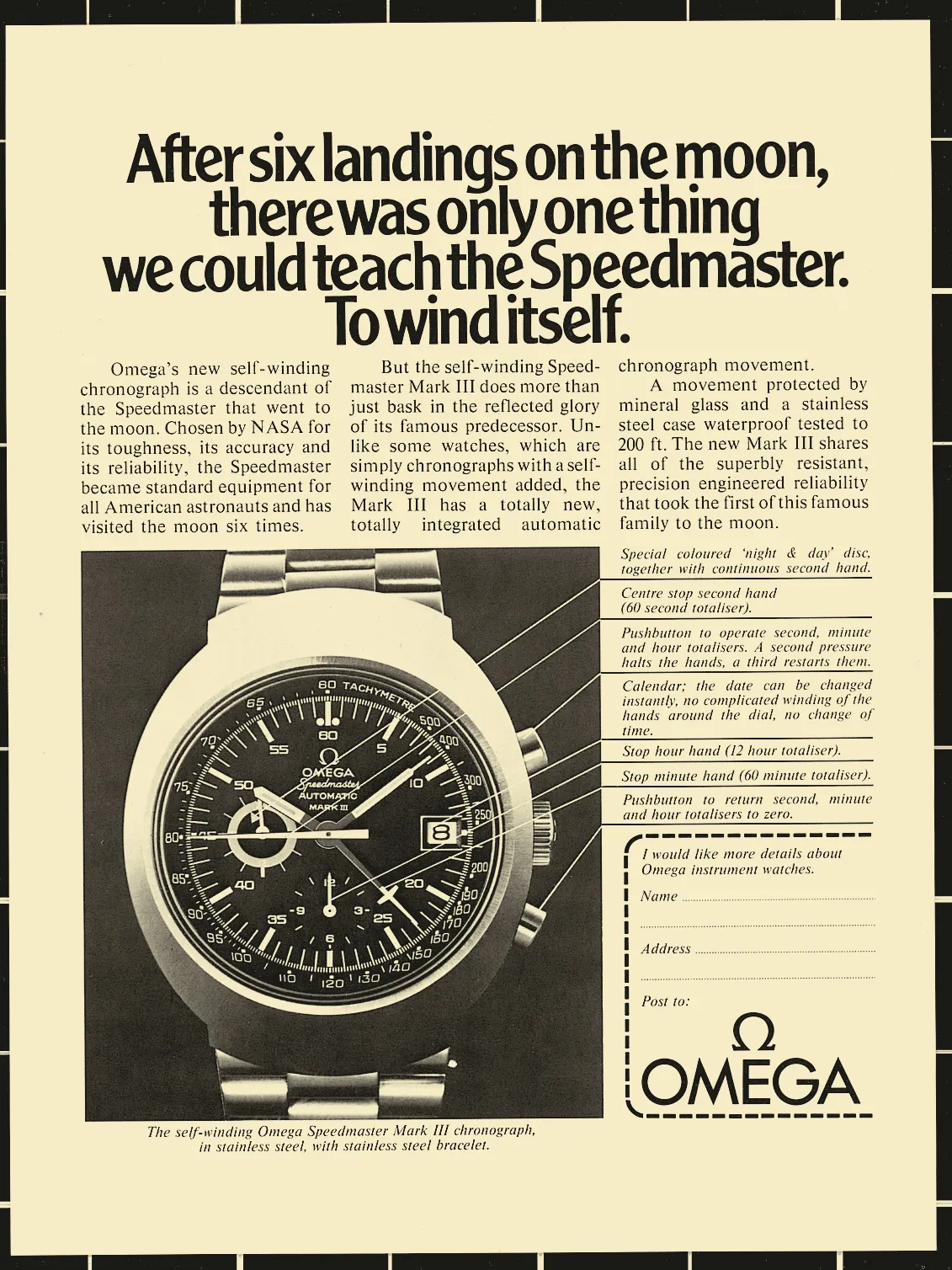 Vintage OMEGA advertisement