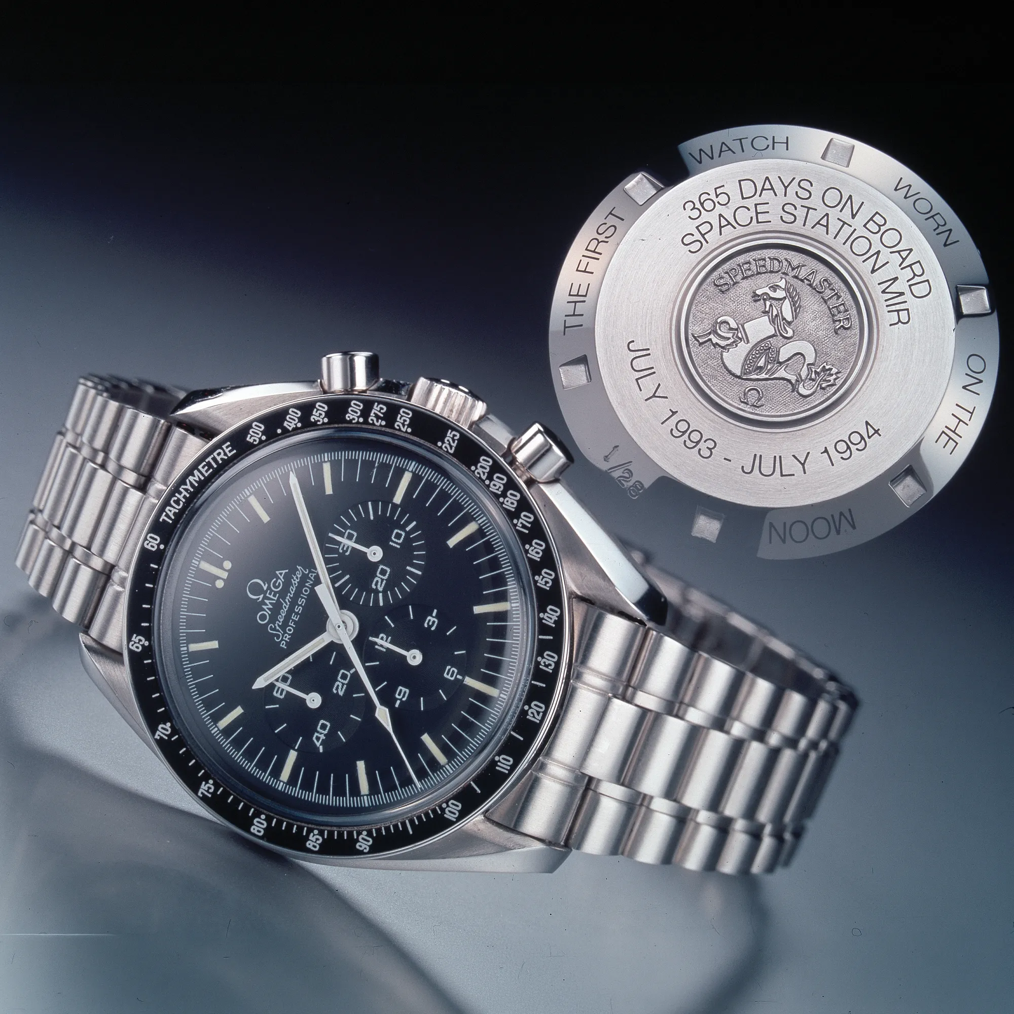 Speedmaster MIR 365 Days closeup and caseback