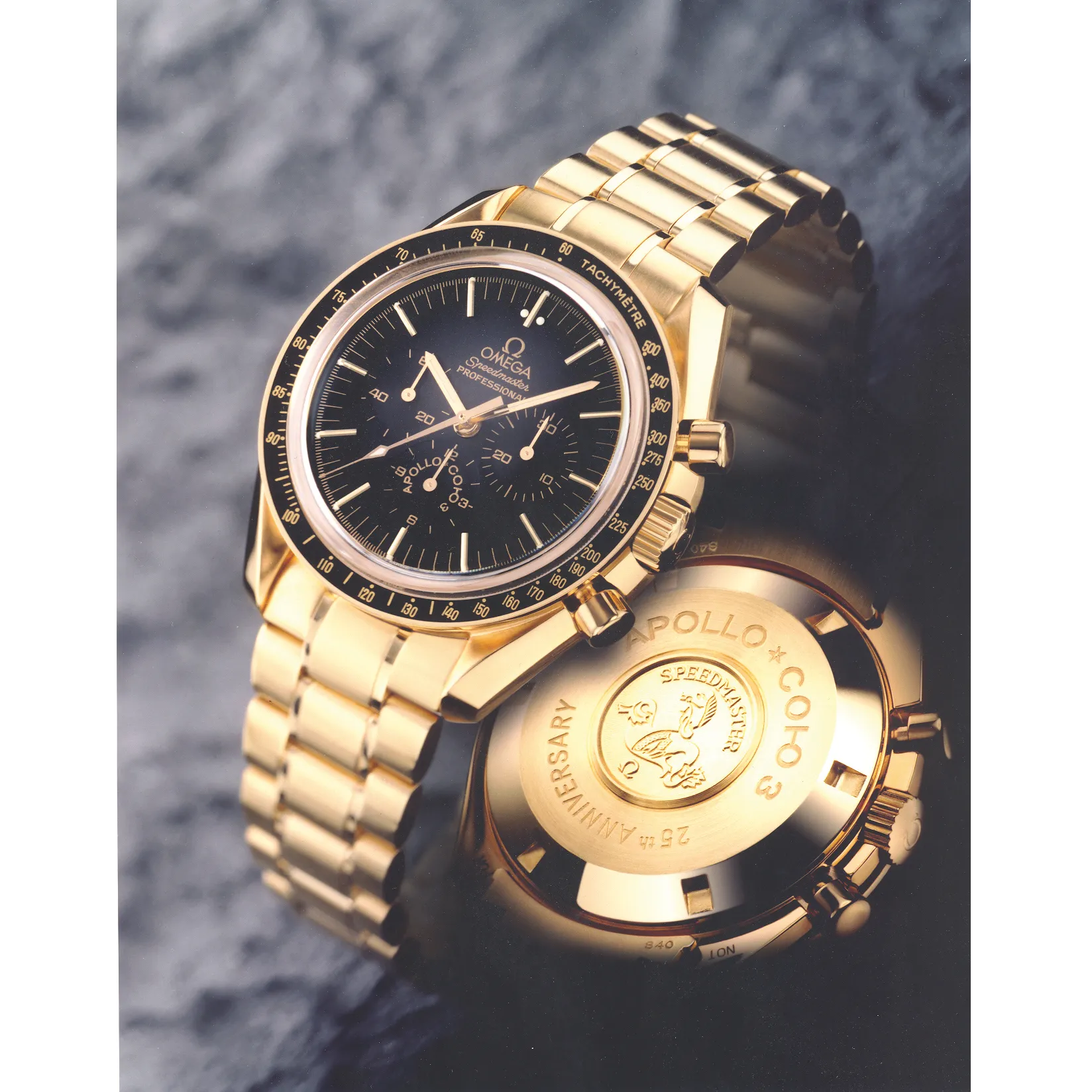 Apollo-Soyus watch closeup and caseback