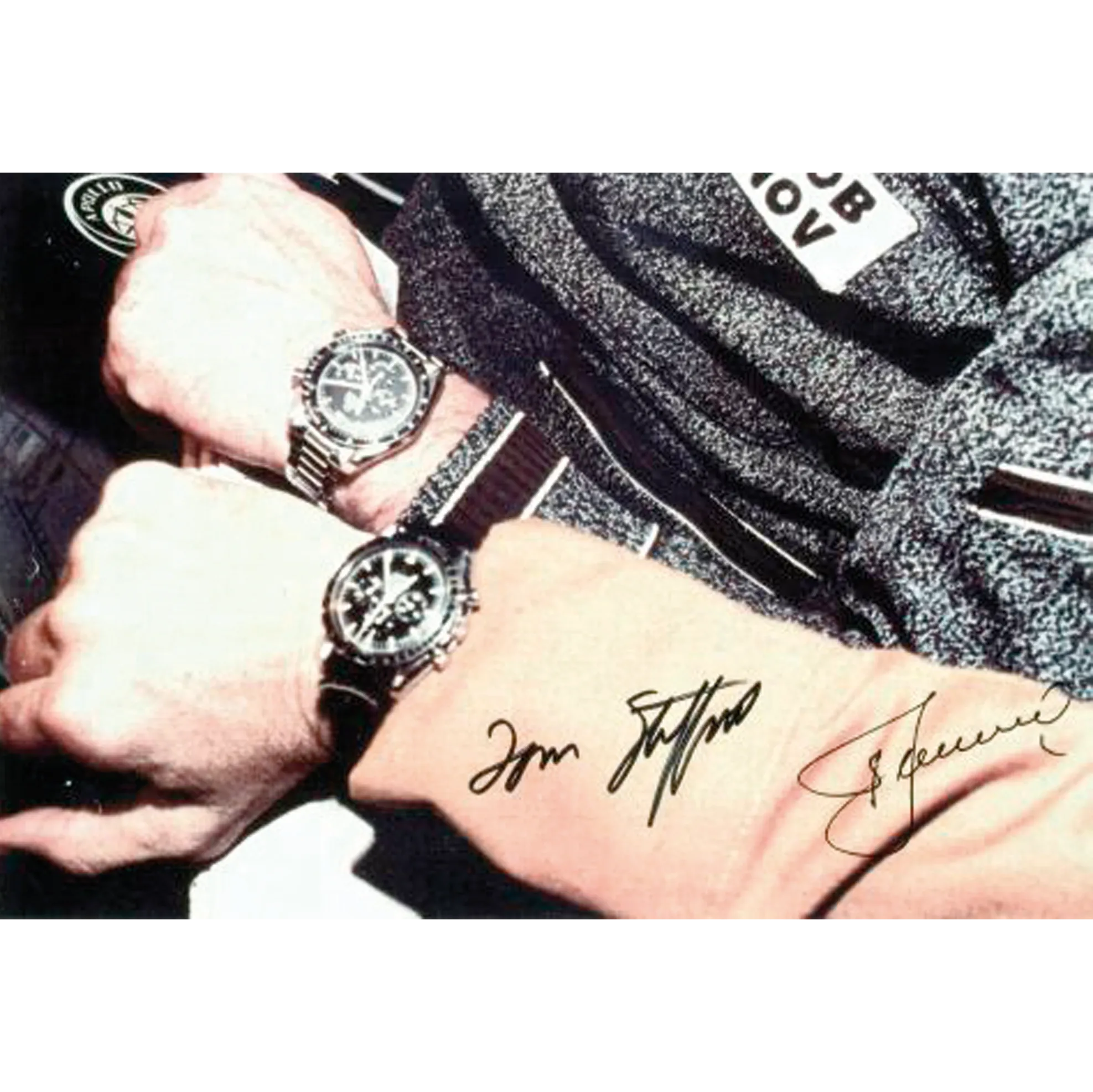Two mens wearing the watch