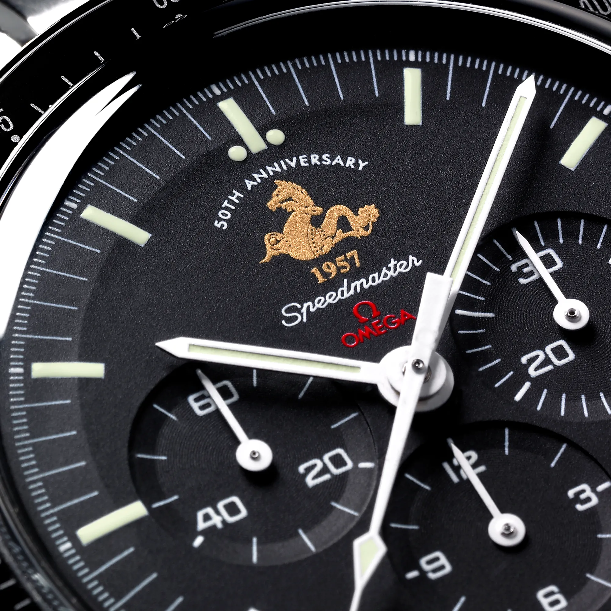 50th anniversary Speedmaster closeup