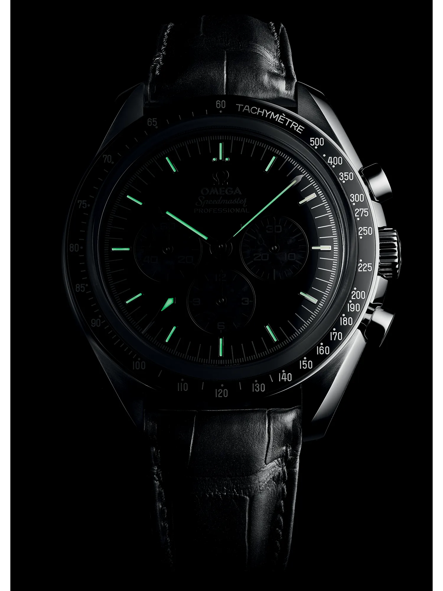 watch closeup in the dark