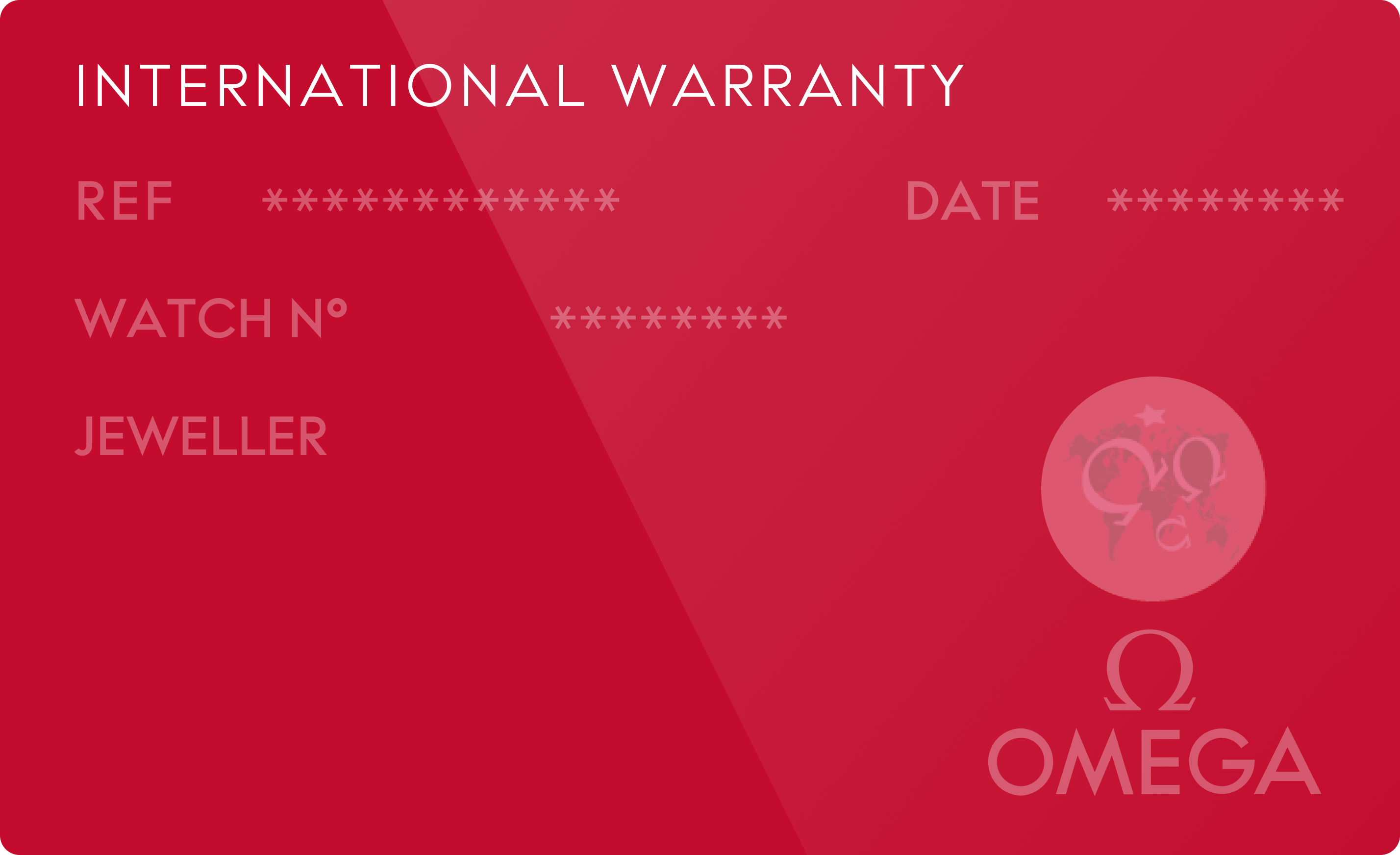 front warranty card